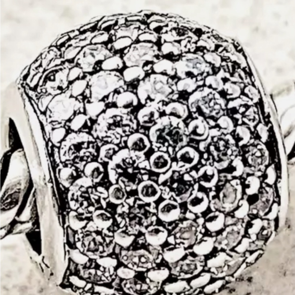 Pandora Sterling Silver Pave Lights Charm